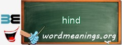 WordMeaning blackboard for hind